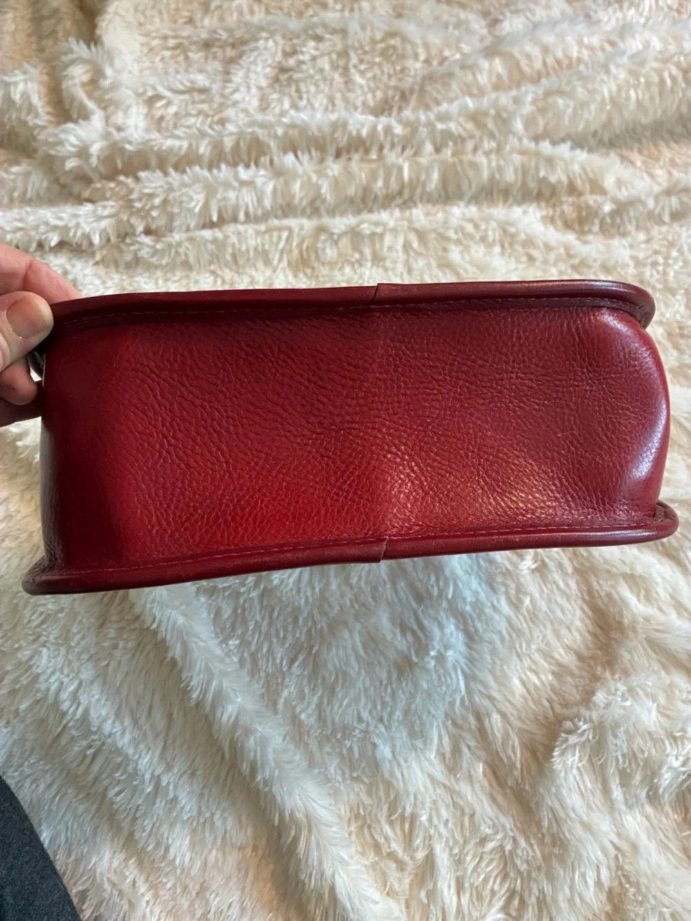 Brighton Red Croc-Embossed Mini Top-Handle Bag with Ornate Silver Handles - Picture 8 of 10